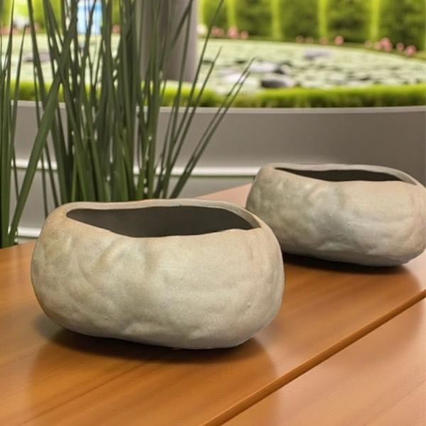 仿石水培陶盆 銅錢草盆 陶瓷盆 破損包賠 有排水孔